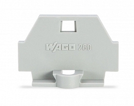 Пластина торцевая Wago 260-361 серый, с крепежным фланцем