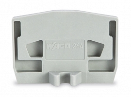 Пластина торцевая Wago 264-361 серый, толщина 4 мм, с крепежным фланцем