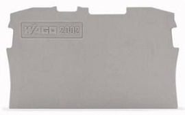 Пластина торцевая и промежуточная Wago 2002-1291 серый, толщина 0,8 мм