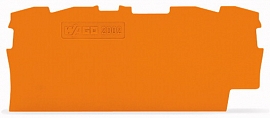 Пластина торцевая и промежуточная Wago 2002-1492 оранжевый, толщина 0,8 мм